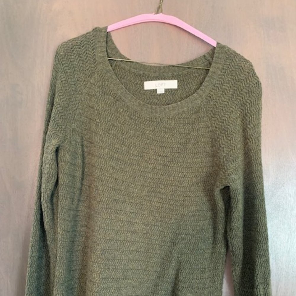 Loft Olive Green Sweater, Size M